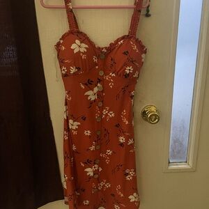 No Boundaries Terracotta Floral Dress